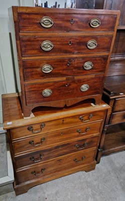 Lot 573 - An 19th century bachelors chest of drawers, of...