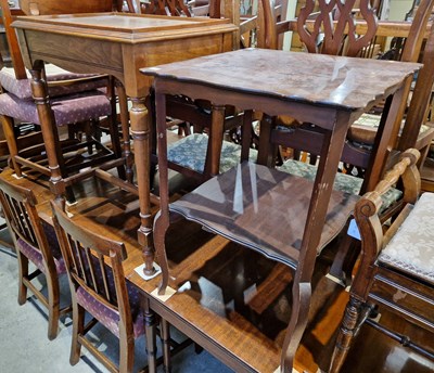 Lot 575 - A late 19th century walnut occasional table...