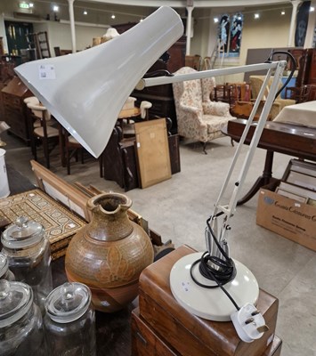 Lot 580 - A 20th century white Anglepoise lamp.