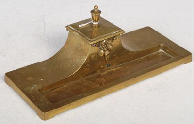 Lot 199 - An early 20th century brass desk stand,...