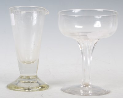 Lot 217 - An early 20th century clear glass champagne...