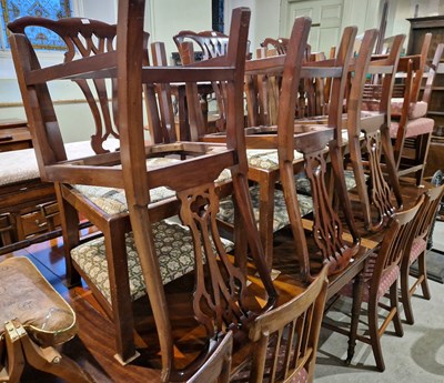 Lot 603 - A group of six 19th century mahogany dining...