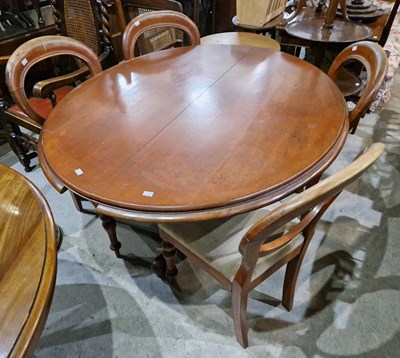 Lot 607 - A 19th century mahogany oval snap top table,...