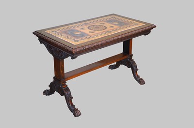 Lot 9 - A fine George IV rosewood, brass and marble...