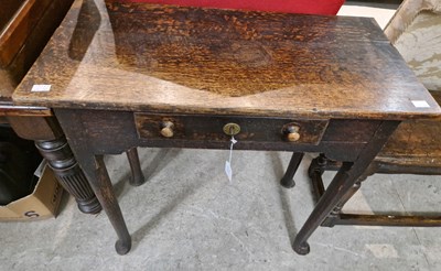 Lot 617 - A late 18th / early 19th century oak side...