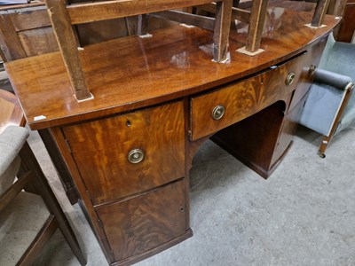 Lot 632 - A 19th century mahogany bowfront sideboard,...