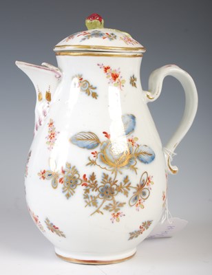 Lot 32 - An 18th century Vienna porcelain hot water pot,...
