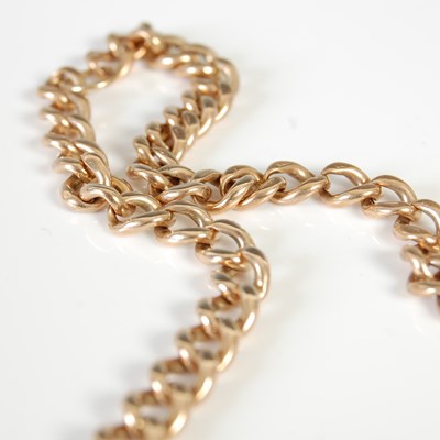 Lot 450 - A 9ct gold Albert chain with T-bar suspension,...