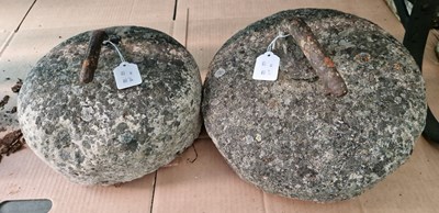 Lot 667 - Two antique curling stones.