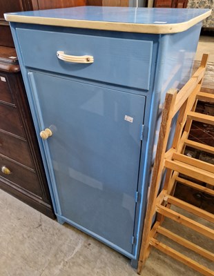 Lot 678 - Kitchenalia: a mid-20th century blue painted...