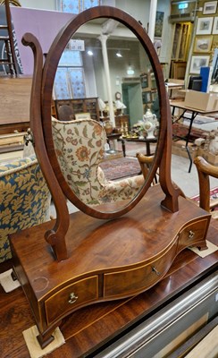 Lot 681 - A late 19th century mahogany oval dressing...