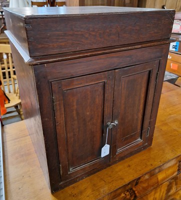 Lot 715 - A 20th century mahogany gramophone cabinet.