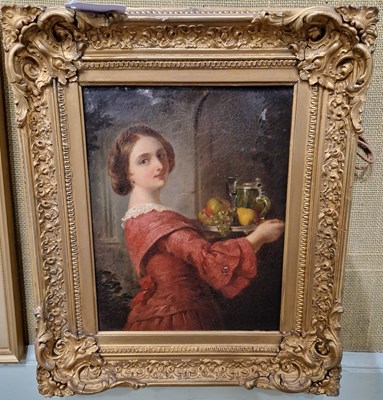 Lot 523 - John Eaton Walker (fl.1855-1866) The Red Dress,...