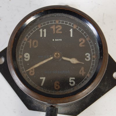 Lot 144 - A WWII aircraft cockpit clock, possibly from a...