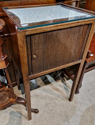 Lot 735 - A 19th century mahogany pot cupboard with...