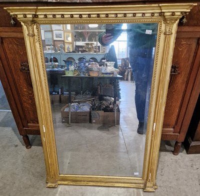 Lot 540 - A 19th century giltwood wall mirror, the...