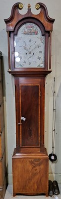 Lot 816 - A 19th century mahogany and inlaid longcase...