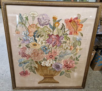 Lot 488 - An early 20th century wool-work picture,...