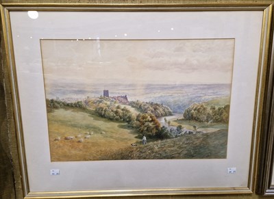 Lot 490 - A. B. Johnston (19th century) Summer landscape...