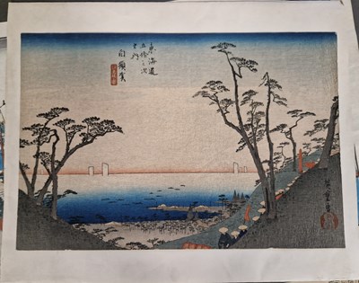 Lot 485 - A collection of assorted Japanese woodblock...