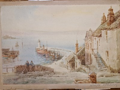 Lot 486 - W. H. Sweet Newlin Harbour watercolour, signed...