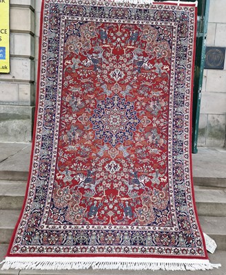 Lot 765 - A modern Turkish carpet, 20th century, the...