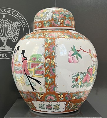 Lot 475 - A 20th century Chinese ginger jar and cover,...