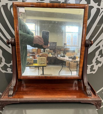 Lot 831 - A 19th century mahogany dressing table mirror,...