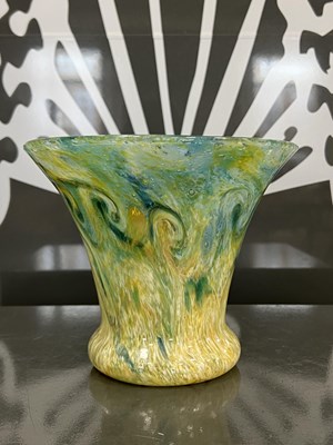 Lot 14 - A Monart glass vase, shape GC, mottled blue,...