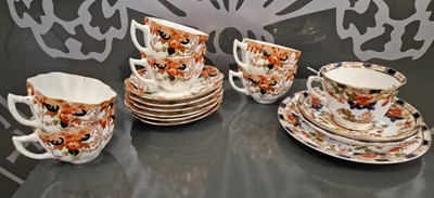 Lot 462 - Six Victorian transfer printed Melba China...