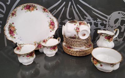 Lot 451 - A Royal Albert Old Country Roses part tea set.