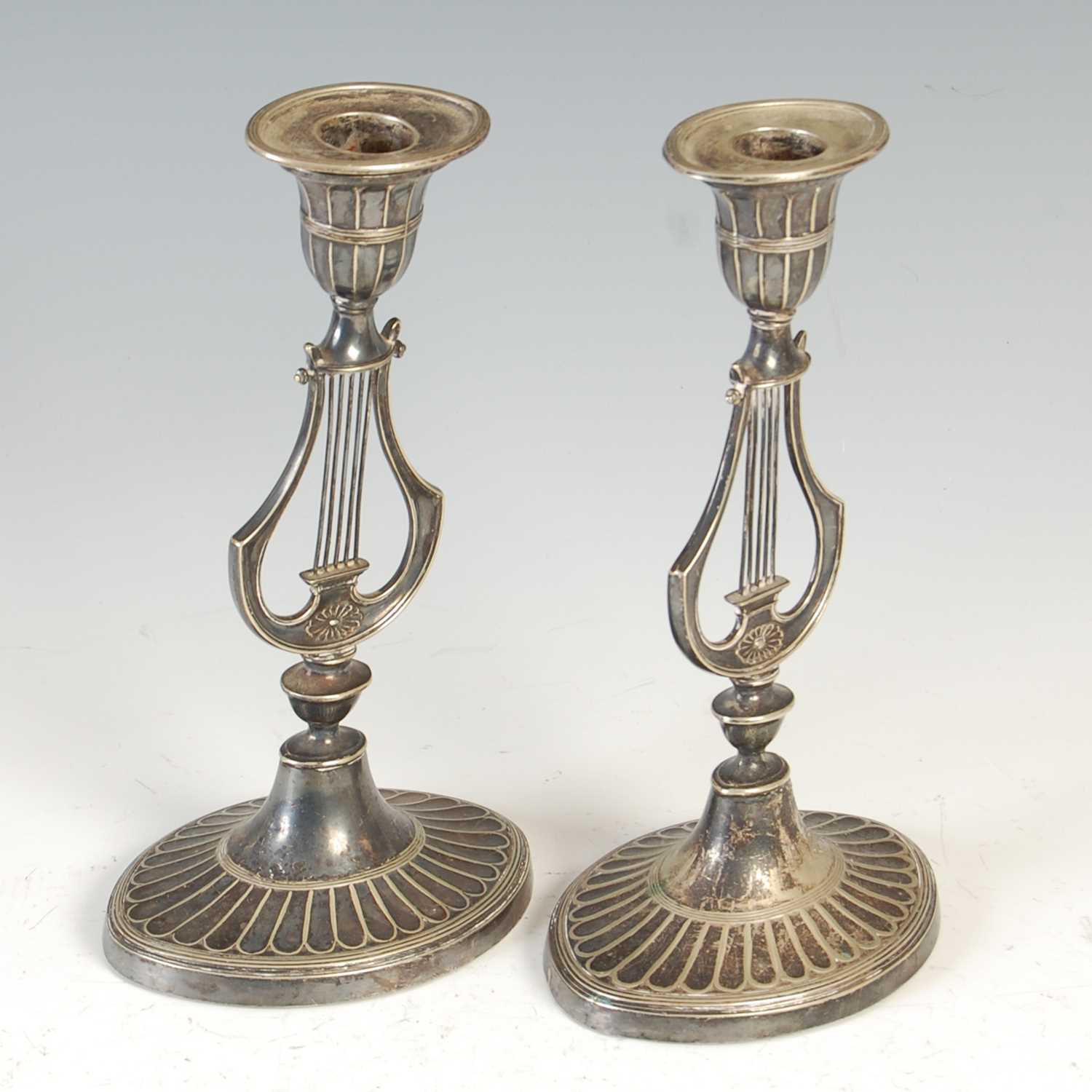 Lot 381 - A pair of early 20th century silver plated...