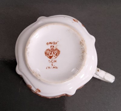 Lot 468 - A Meir China part tea set, decorated with pink,...