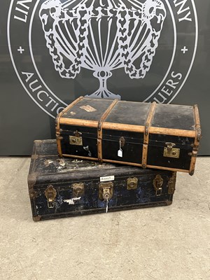 Lot 829 - An antique Hartmann Trunk Company USA metal...