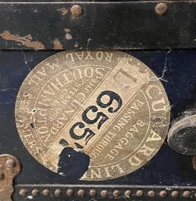 Lot 829 - An antique Hartmann Trunk Company USA metal...