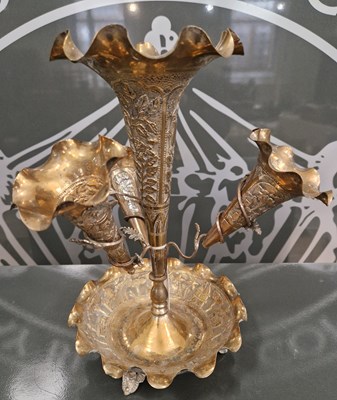 Lot 499 - A late 19th century Indian silver Epergne, the...