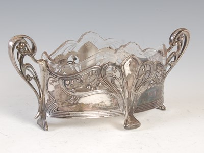 Lot 144H - W.M.F., an Art Nouveau white metal and clear...