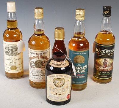 Lot 415 - A group of five blended Scotch whiskies...