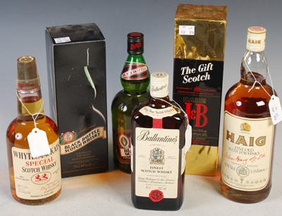 Lot 416 - A group of five assorted blended Scotch...