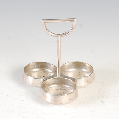 Lot 381M - A late 19th century silver plated cruet stand...