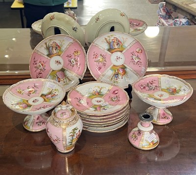 Lot 509 - A collection of Dresden hand-painted porcelain...