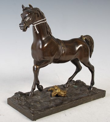 Lot 23 - A 19th century bronze figure group of a...