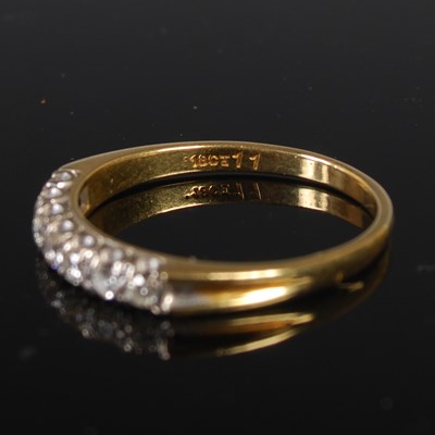 Lot 69 - A yellow and white metal diamond set ring, set...