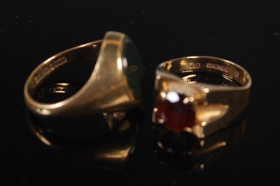Lot 71 - Two 9ct gold rings comprising a 9ct gold...