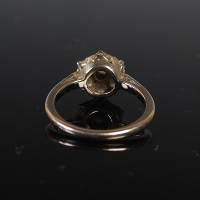 Lot 84 - A white metal and diamond cluster ring,...