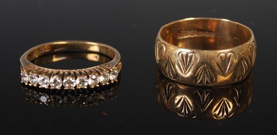 Lot 37F - A 9ct gold wedding ring, together with a...