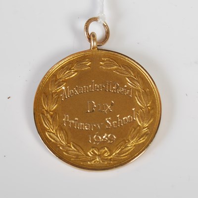 Lot 98 - A 9ct gold Dux medal 1939, gross weight 6.1...