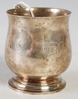 Lot 127 - A Birmingham silver christening mug, engraved...
