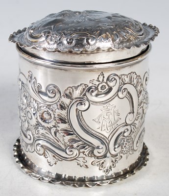 Lot 131 - A Birmingham silver dressing table jar with...