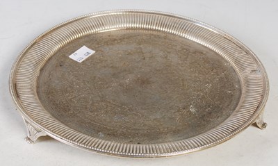 Lot 135 - A Victorian silver salver, London 1877, makers...